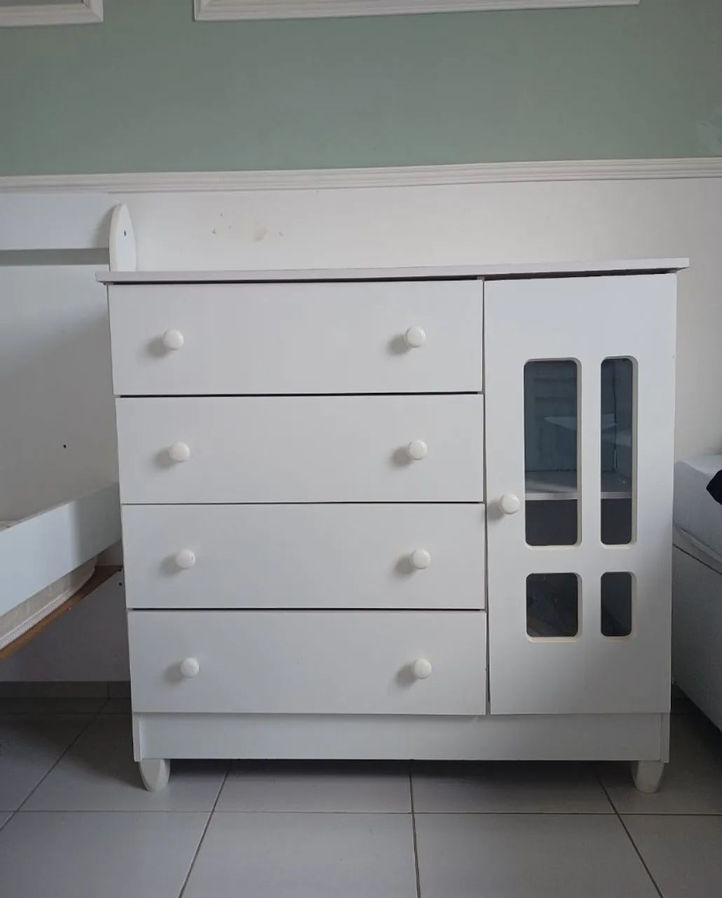 Quarto completo bebê (guarda-roupa, cômoda e berço com colchão) - Foto 3