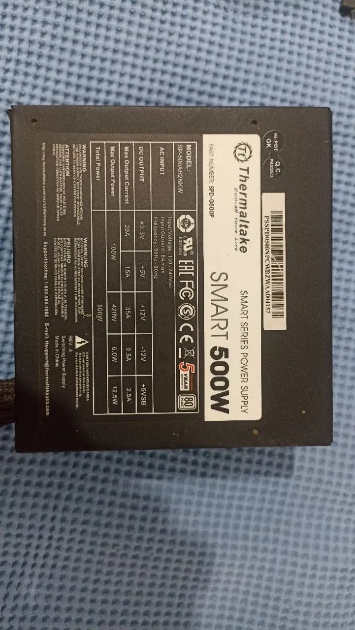 Fonte 500w Thermaltake 80Plus - Foto 2
