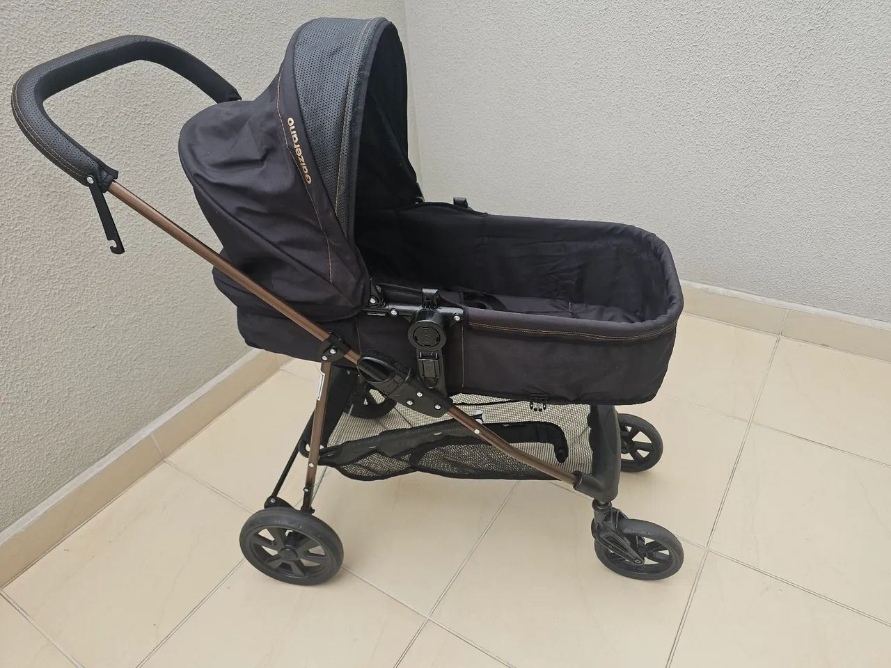 Carrinho de Bebê Berço Moisés Passeio Napoli, Galzerano , Estado de novo  - Foto 2