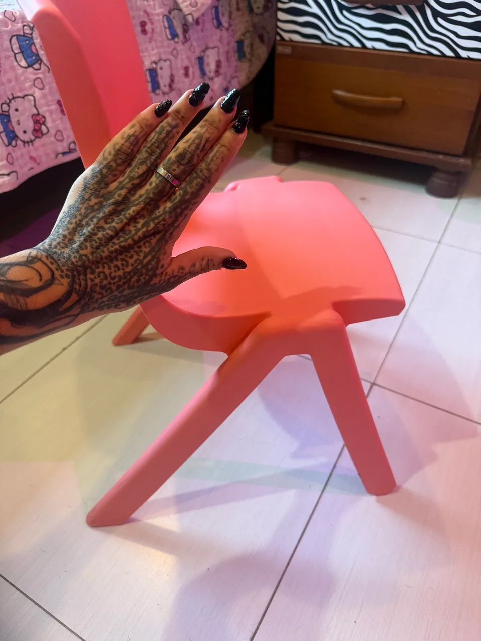 cadeira infantil rosa - Foto 2