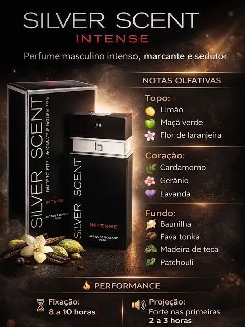 Perfume original árabe - Silver Scent - Foto 3