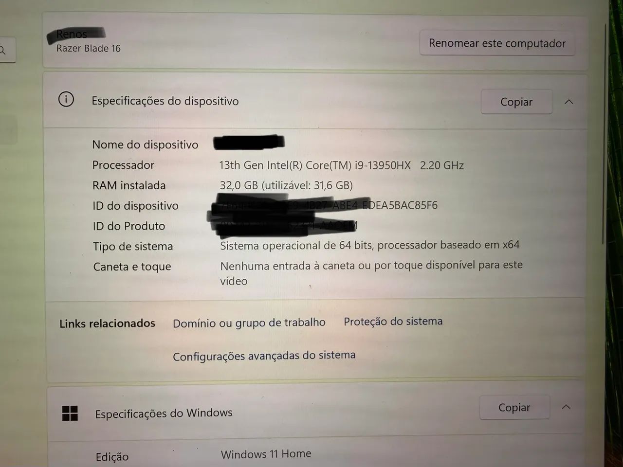 Razer Blade 16 - i9 13ª Geração | RTX 4090 | 32GB RAM | Novo - Foto 6