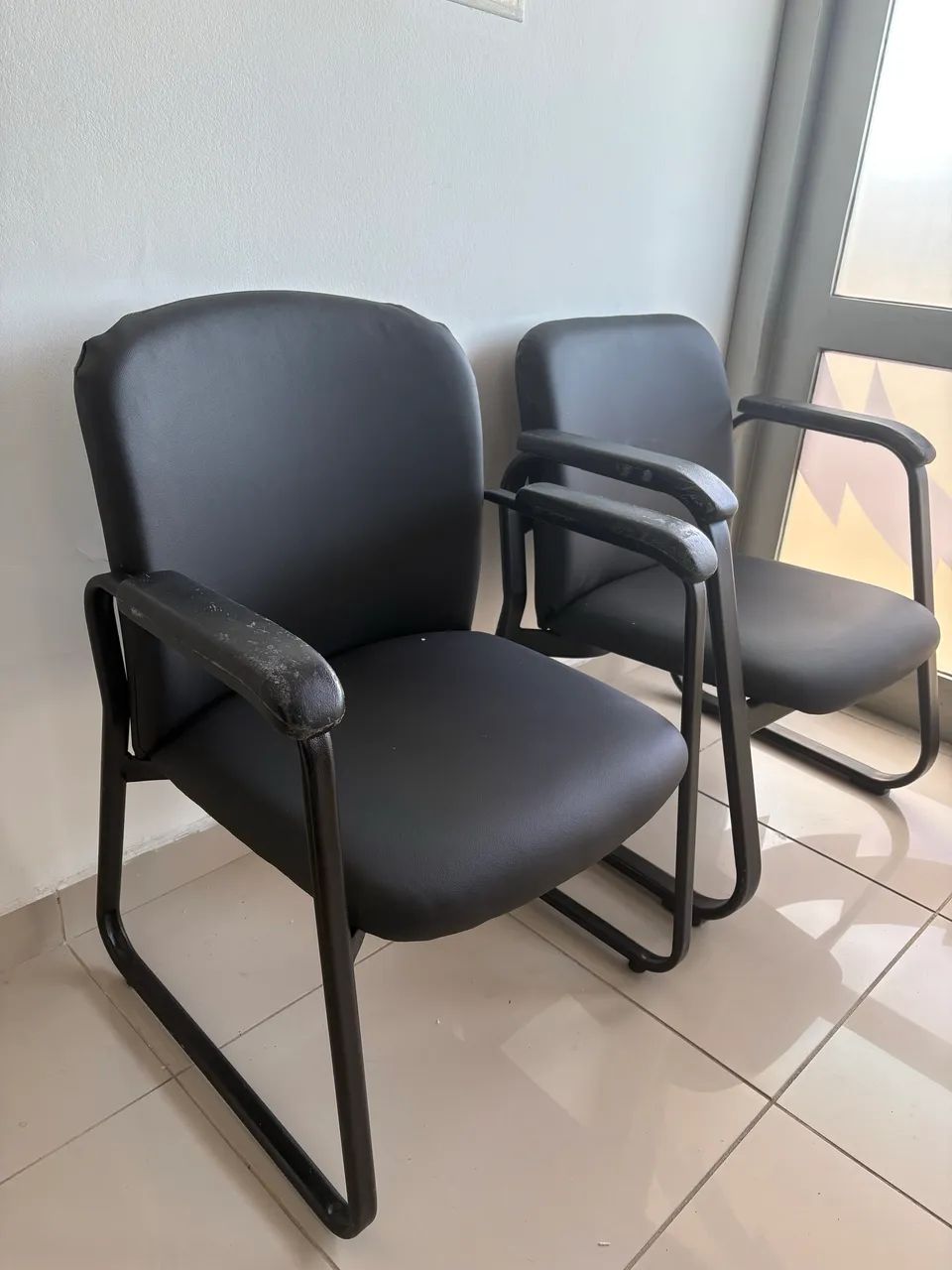 Conjunto de 5 Cadeiras Escritorio Sem Rodinha - Foto 3
