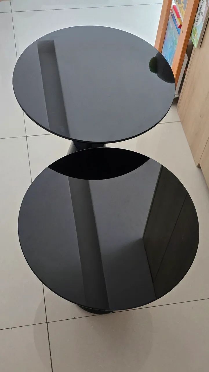 ? Conjunto de mesa de canto preto - Design Moderno - Foto 5