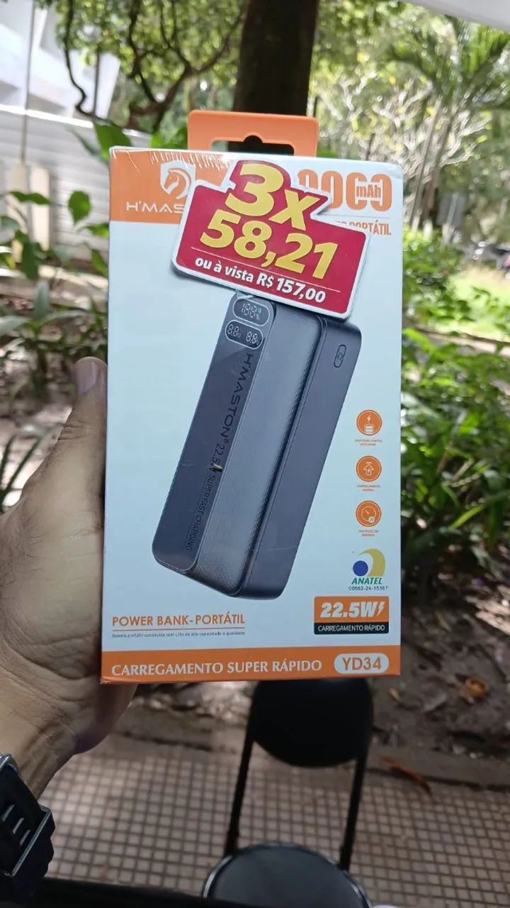 power bank 30000mAh HMASTON - Super Rápido e Confiável