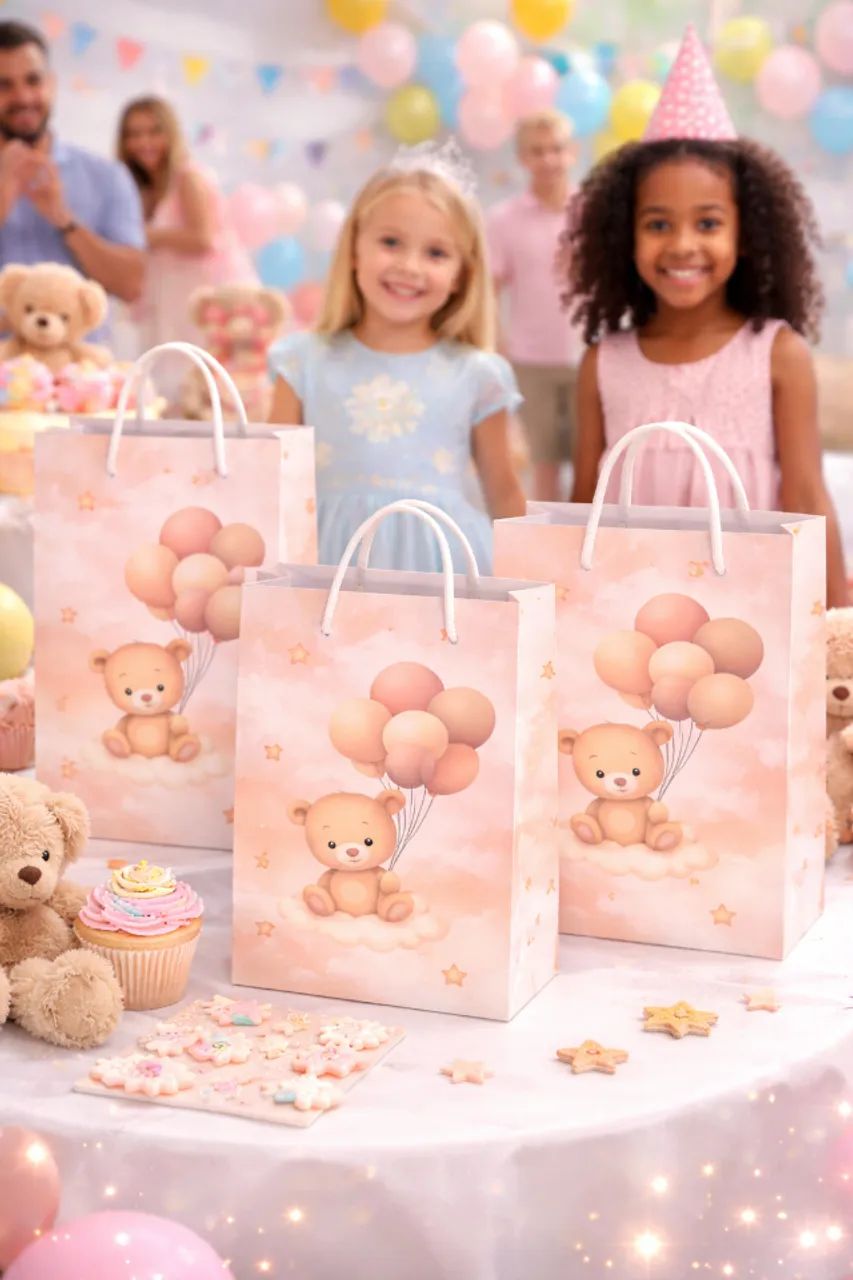 Kit 10 Sacolinhas Surpresa P - chá de bebe - PEGUE e MONTE - ENVIO IMEDIATO