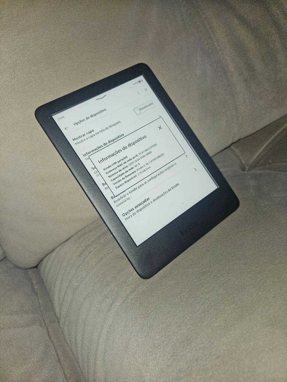 Kindle 10 (esse não é paperwhite)