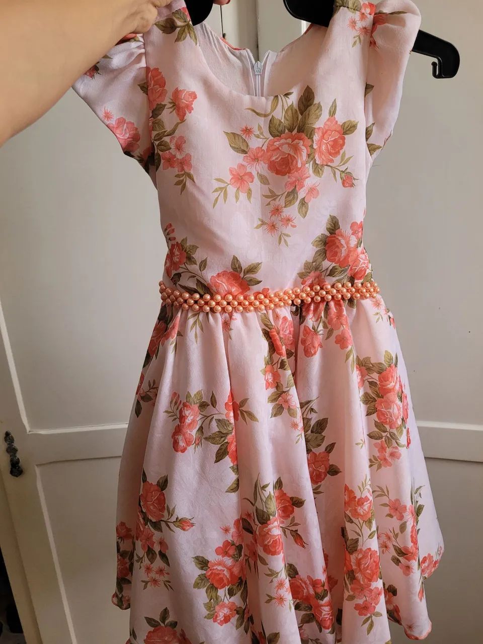 Vestido Seminovo 7 anos Florido
