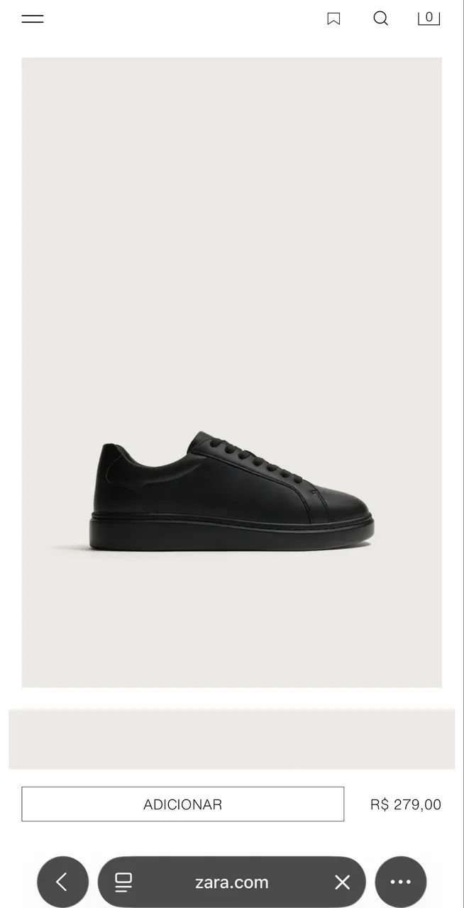 Tênis all black ZARA 