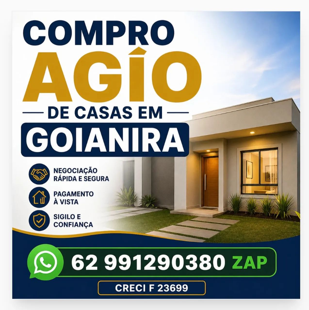 Ágios de casas em Goianira Trindade Goiânia 