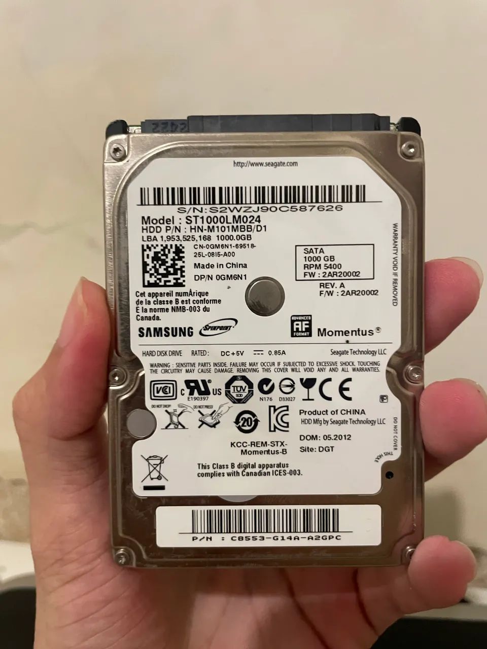 HD 1TB ( FUNCIONANDO )