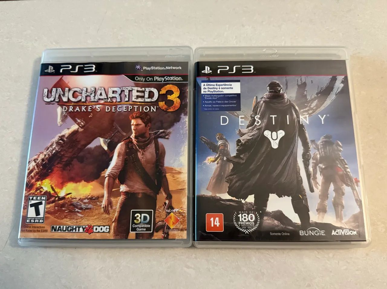 Kit Jogos PS3 Uncharted 3 e Destiny 
