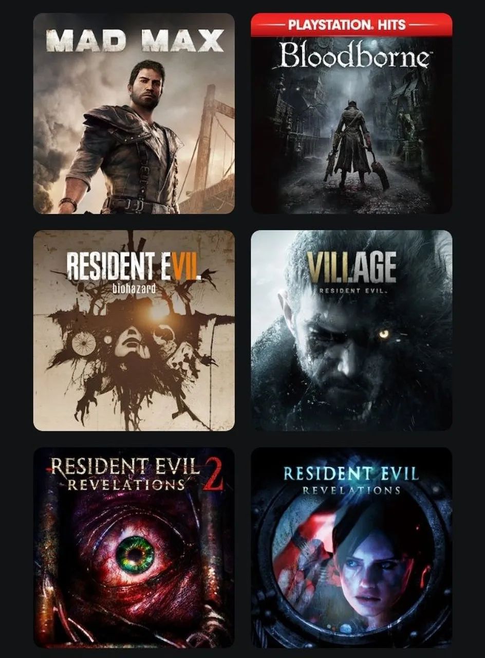 Conta com vários jogos de PS4/PS5 
