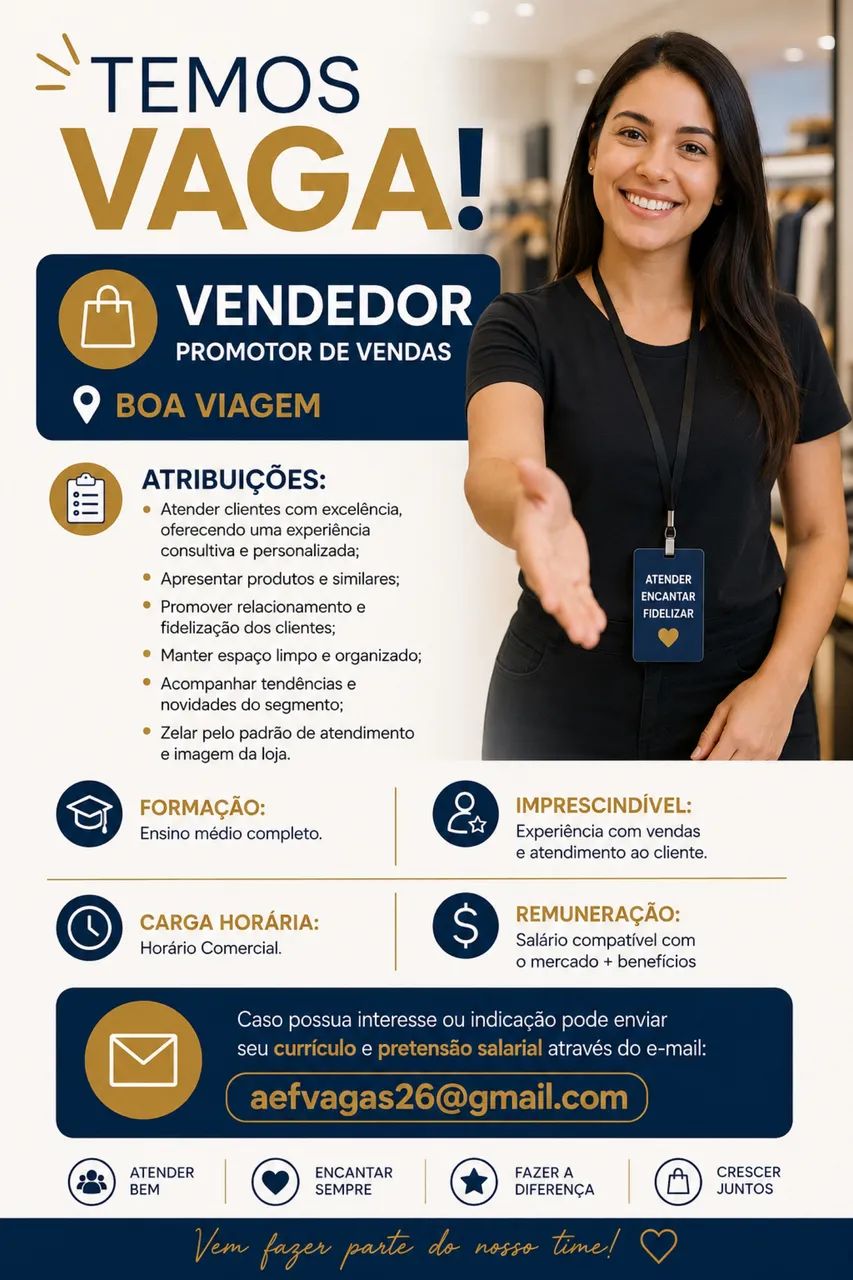 Vaga Vendedor