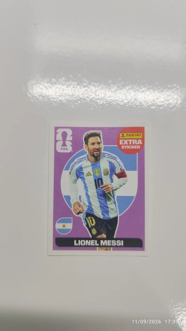 Figurinha roxa do Messi Copa do Mundo 2026