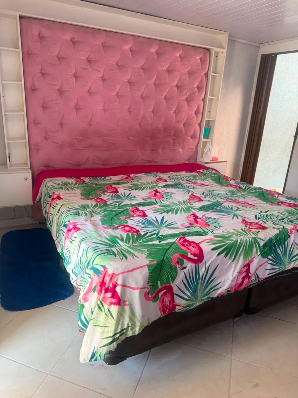 Cama de Casal Completa: Colchão Confortável + Base Box Bipartida Pre
