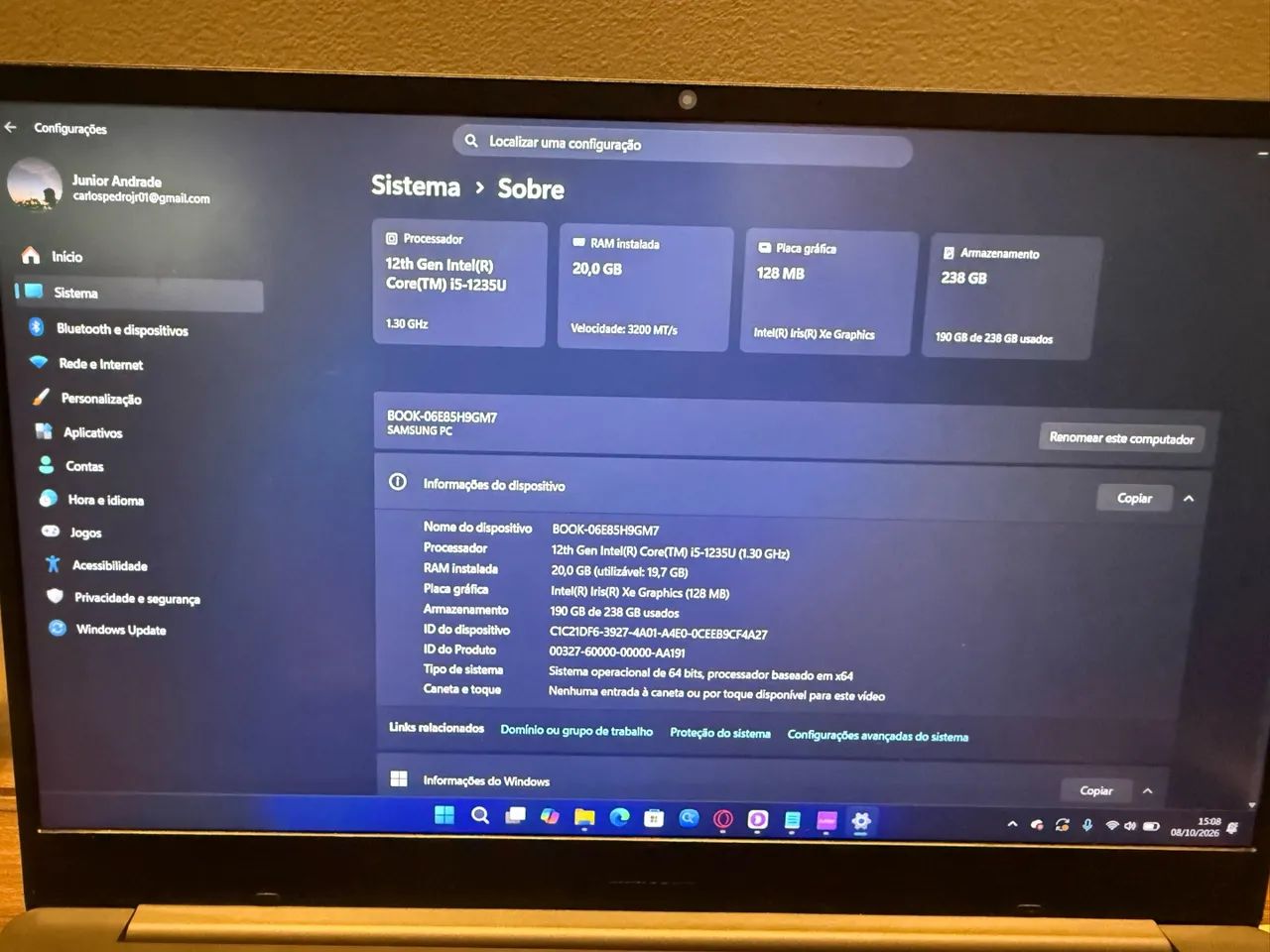 Vendo Notebook Galaxy Book 2  - Foto 4