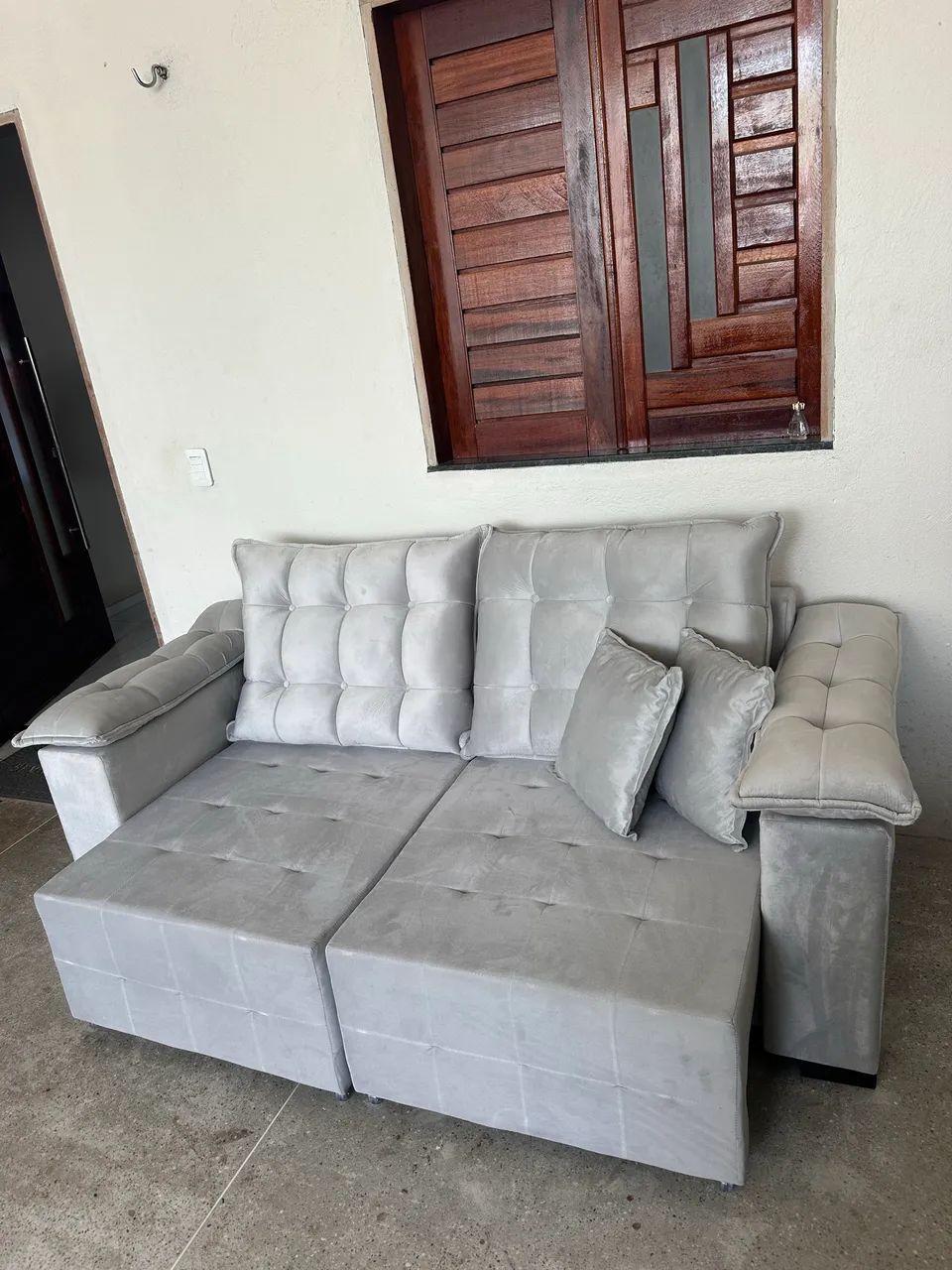 Sofá retrátil 3 lugares da fábrica pronta entrega  - Foto 2