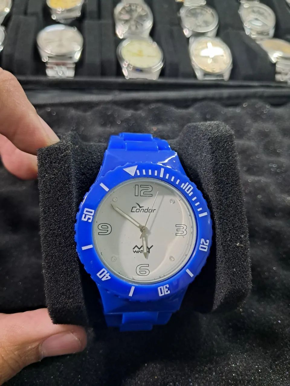 Relógio condor troca pulseira azul - Foto 2