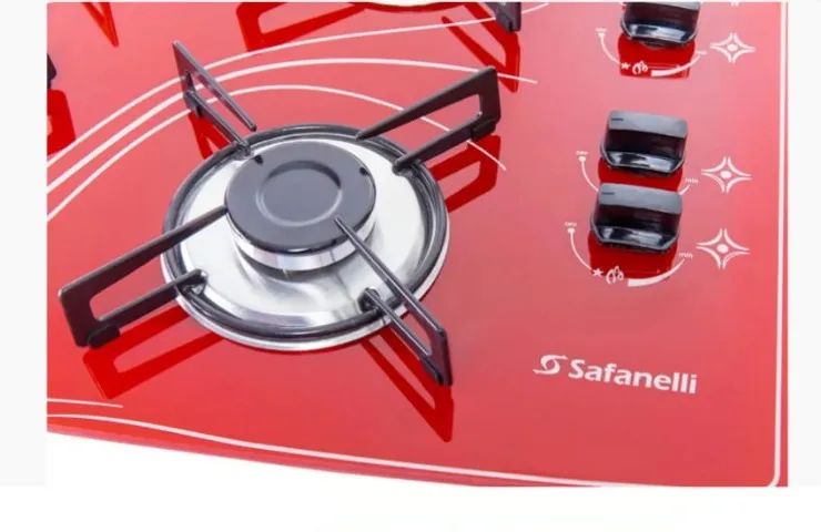 Fogão Cooktop vermelho 4 Bocas Lines Novo - Foto 2