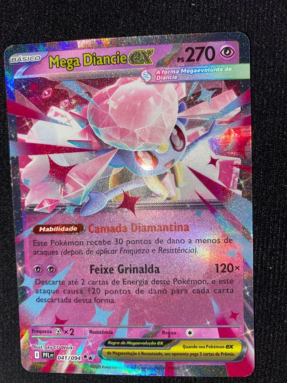 Carta Pokémon Mega Diancie Ex (041/094) - Foto 2