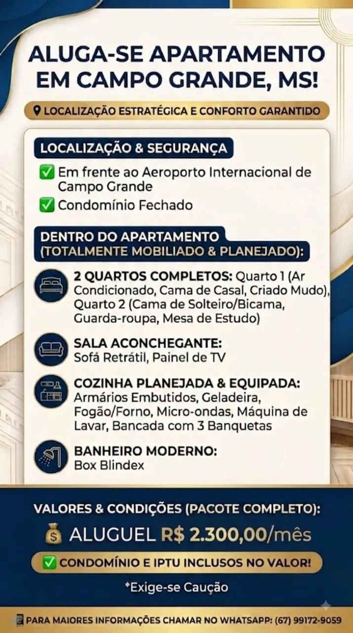 alugo apartamento mobiliado