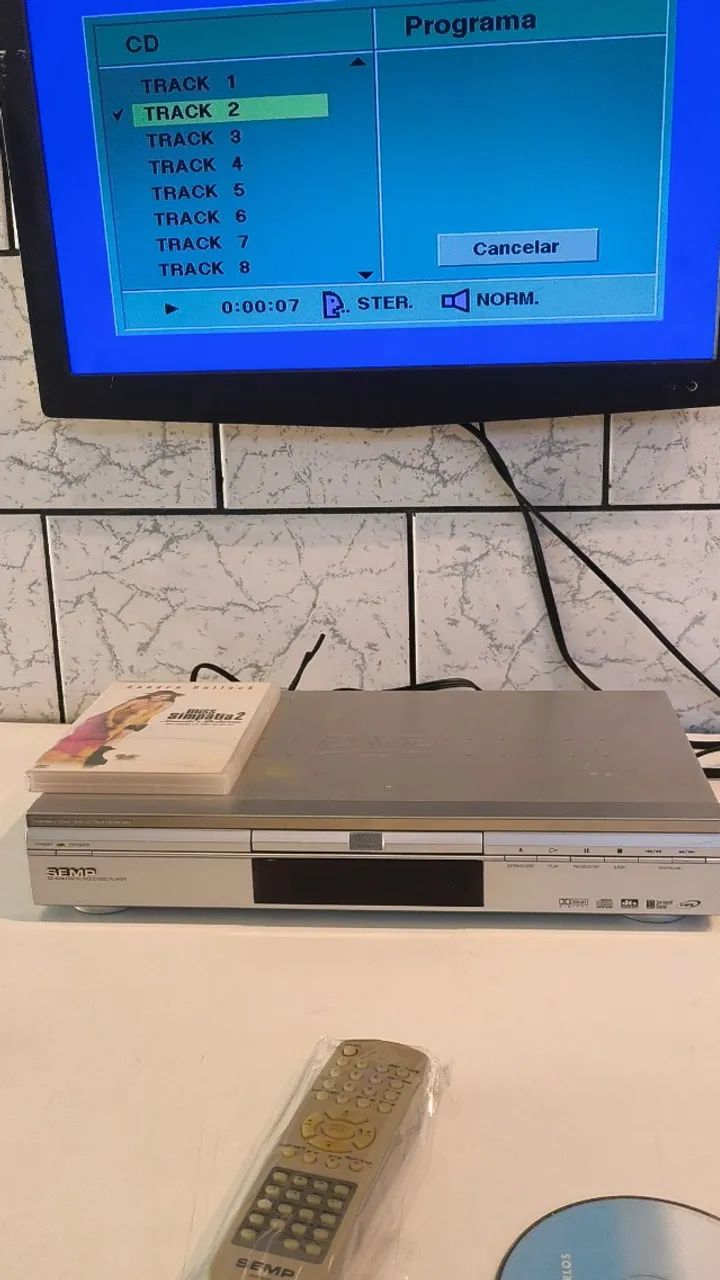 DVD PLAYER SEMP SD-4036 - CONTROLE + FILME DE BRINDE - LEIA A DESCRIÇÃO  - Foto 2