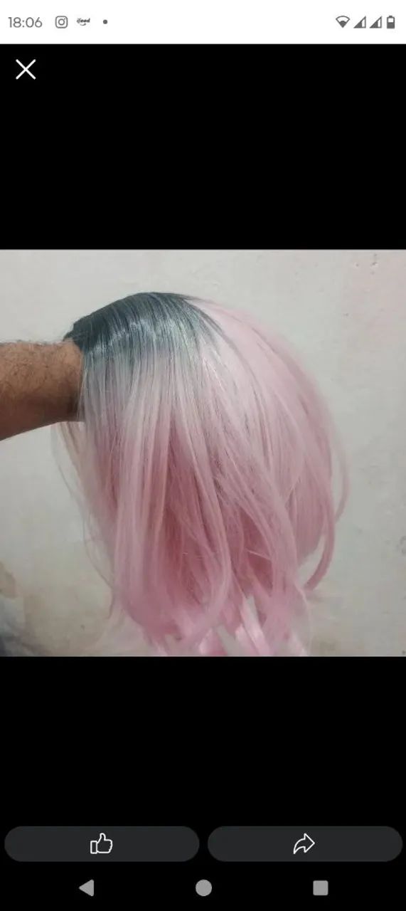Peruca estilosa rosa 50 reais  - Foto 3