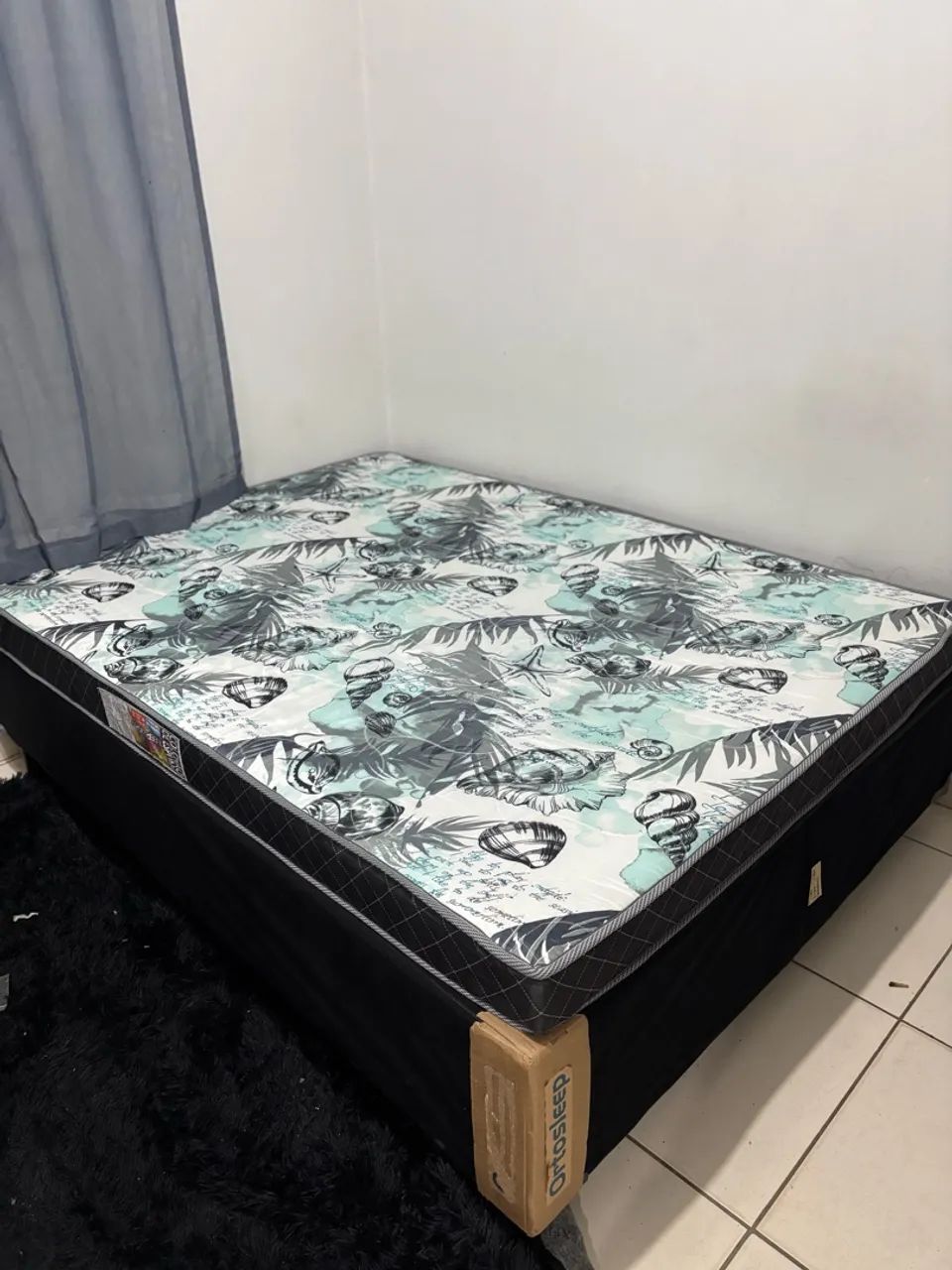 Cama de casal boxe base + colchão 