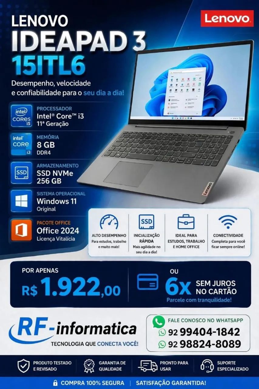 Notebook Lenovo ideapad 3