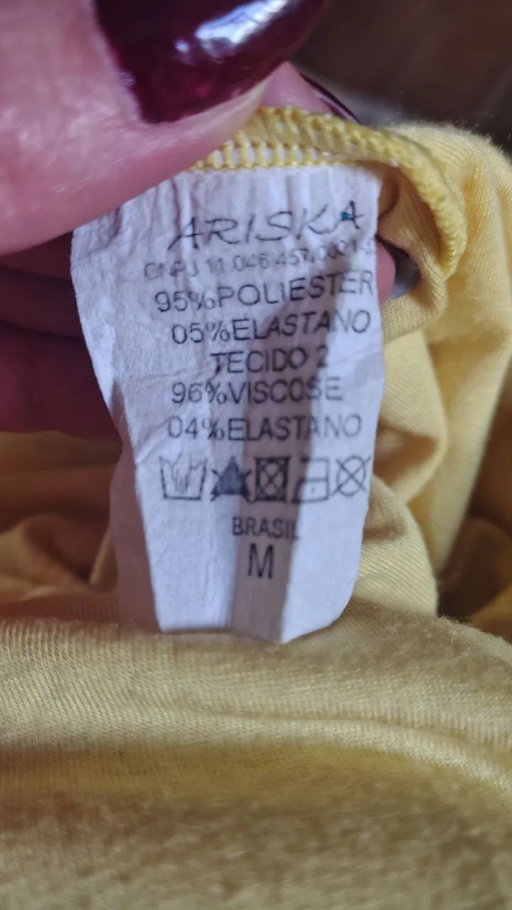 Vestido Curto de Renda Cor Amarelo  - Foto 2