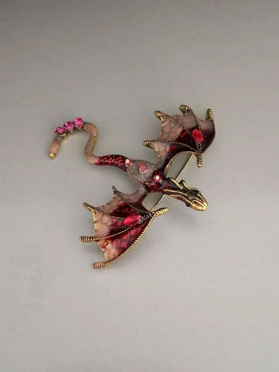 Broche de Dragão Vermelho e Rosa (novo) - Foto 5