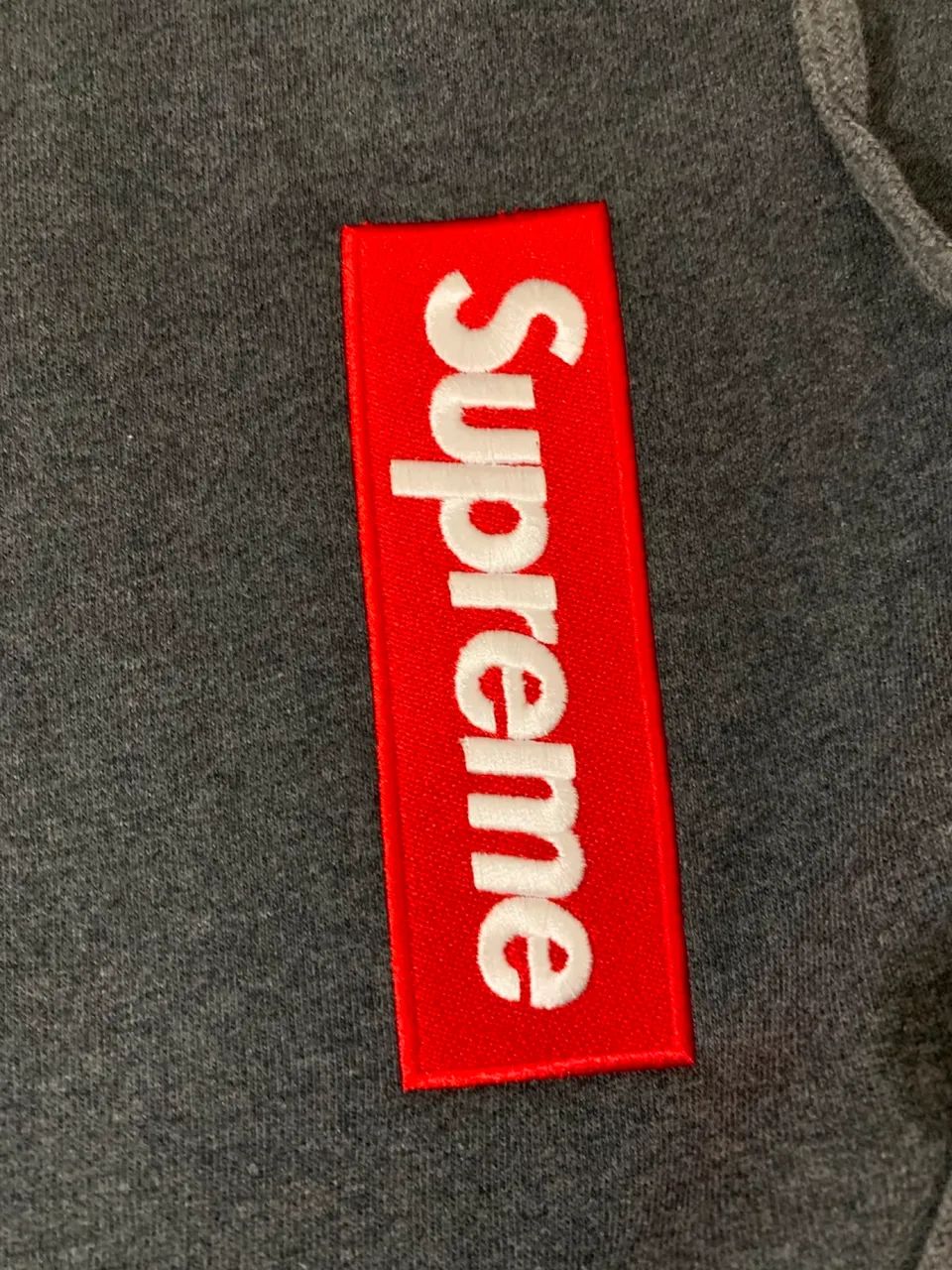 Moletom Supreme Box Logo FW21 Charcoal - Foto 2