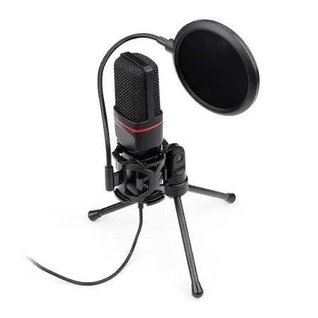 Microfone Gamer Redragon Seyfert Profissional Podcast, P2, Com Tripé E Pop Filter - GM100 - Foto 3