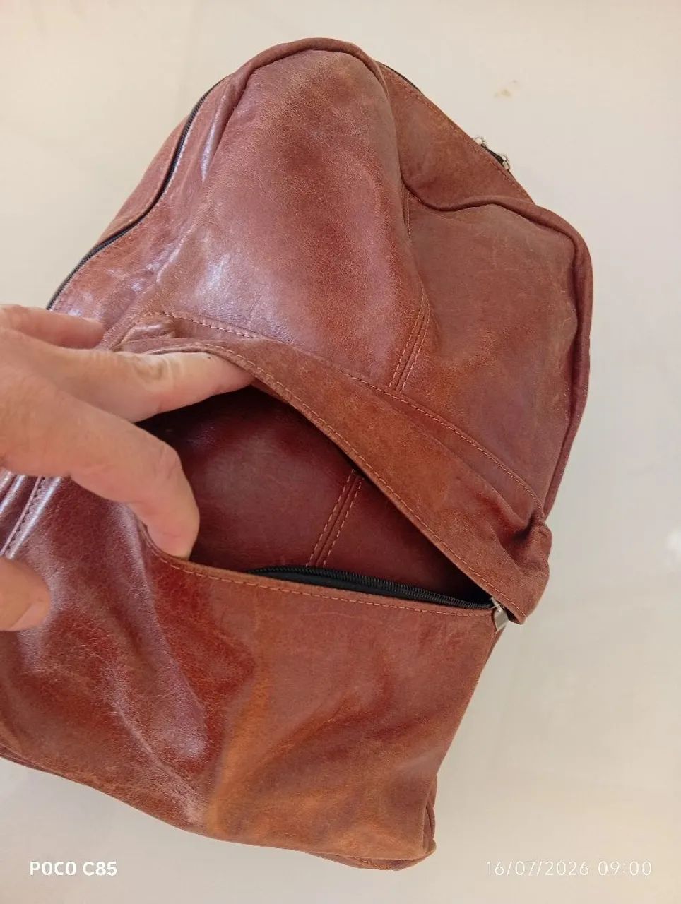 Mochila em couro  - Foto 4