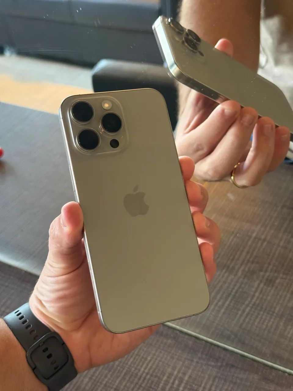 Iphone 15 Pro Max 256GB Titânio Natural - Foto 5