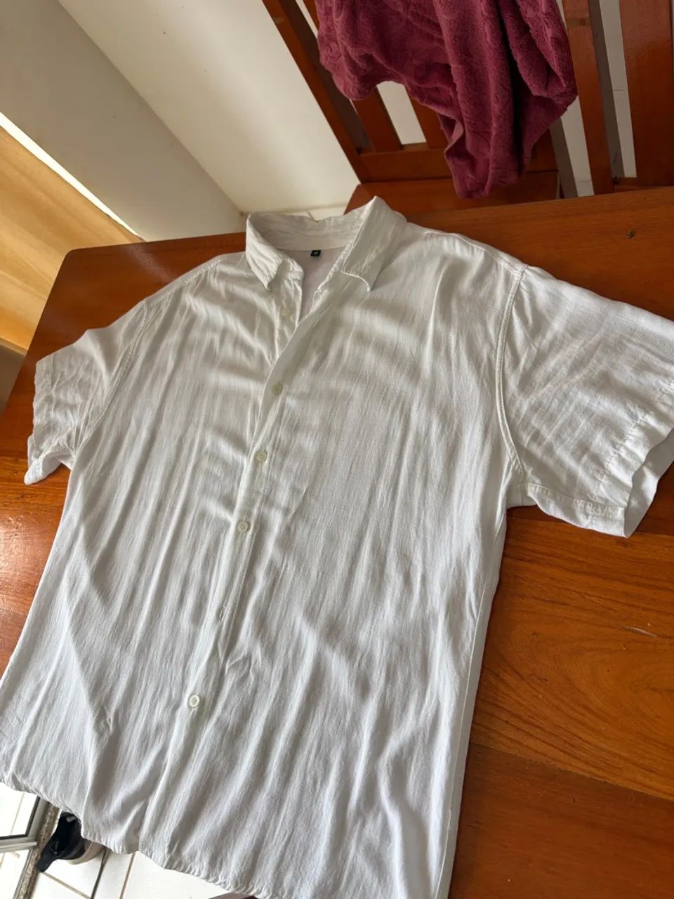 CAMISA EM LINHO BRANCA  (T:M) - Foto 2