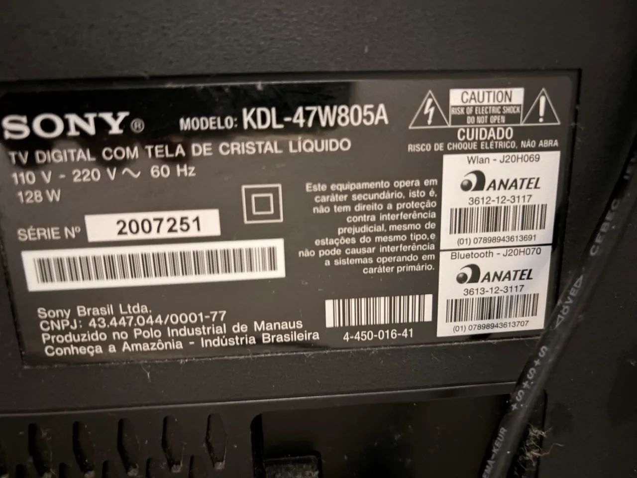 TV Sony 47 polegadas com defeito - Foto 2