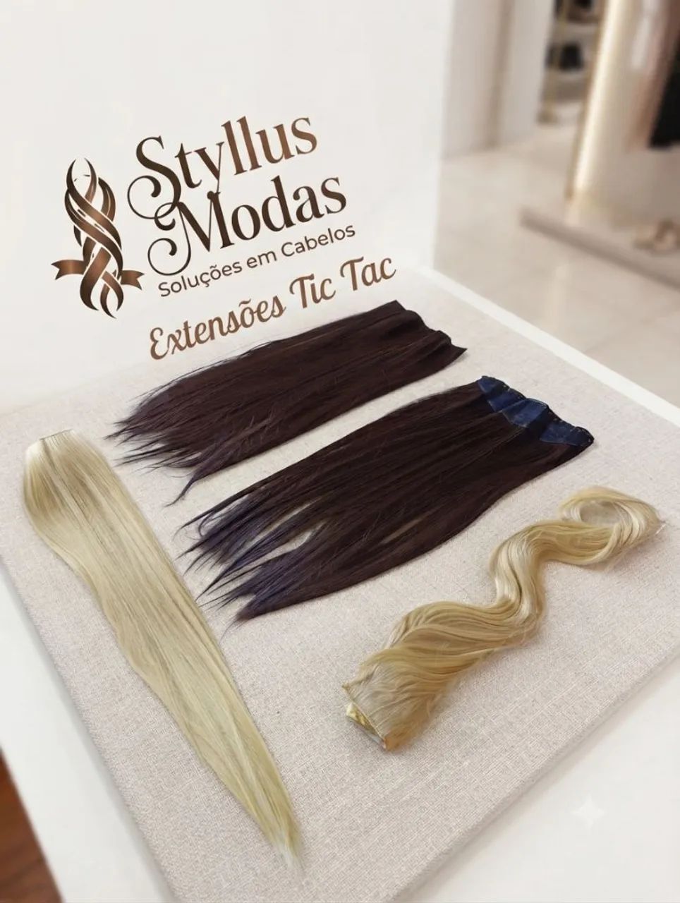Apliques extensão/ e peruca semelhante ao cabelo humano 