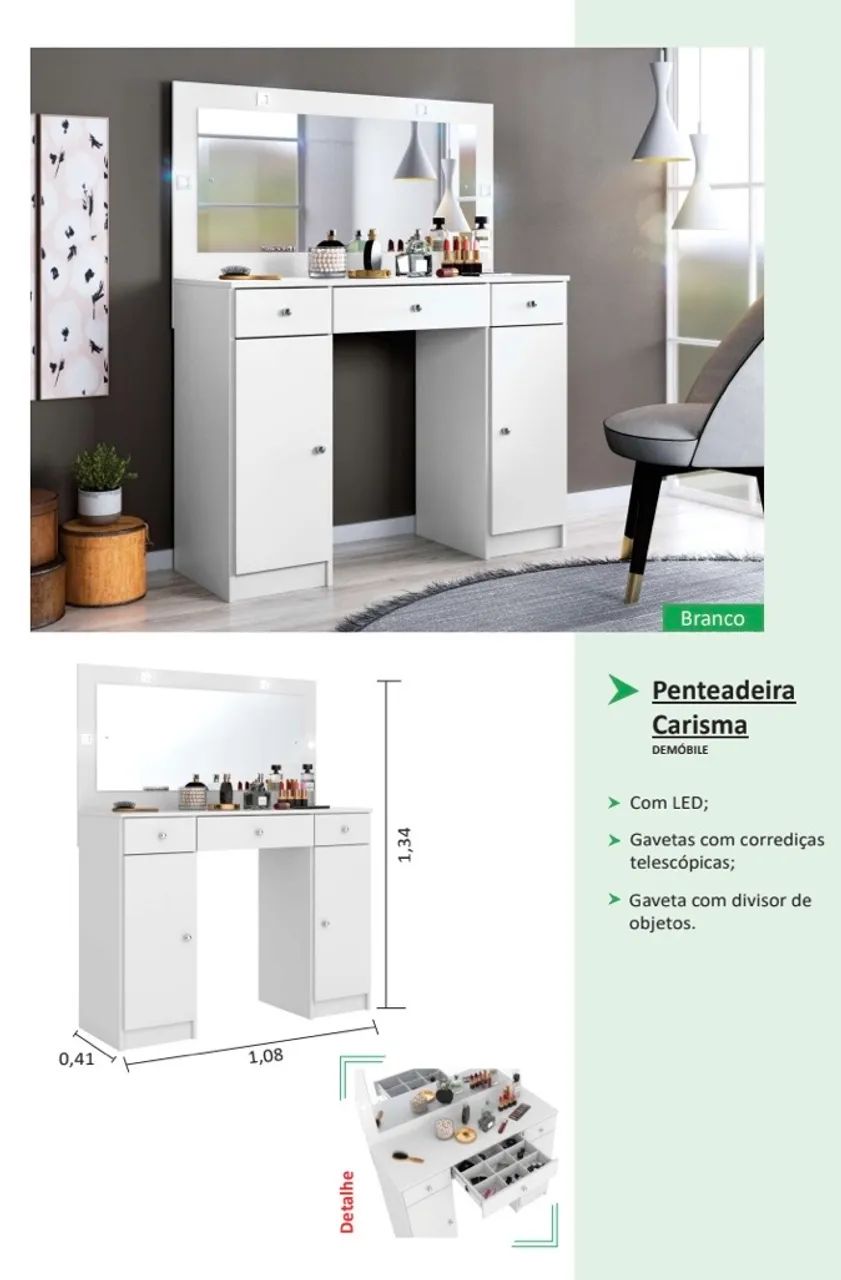 Penteadeira Camarim Carisma