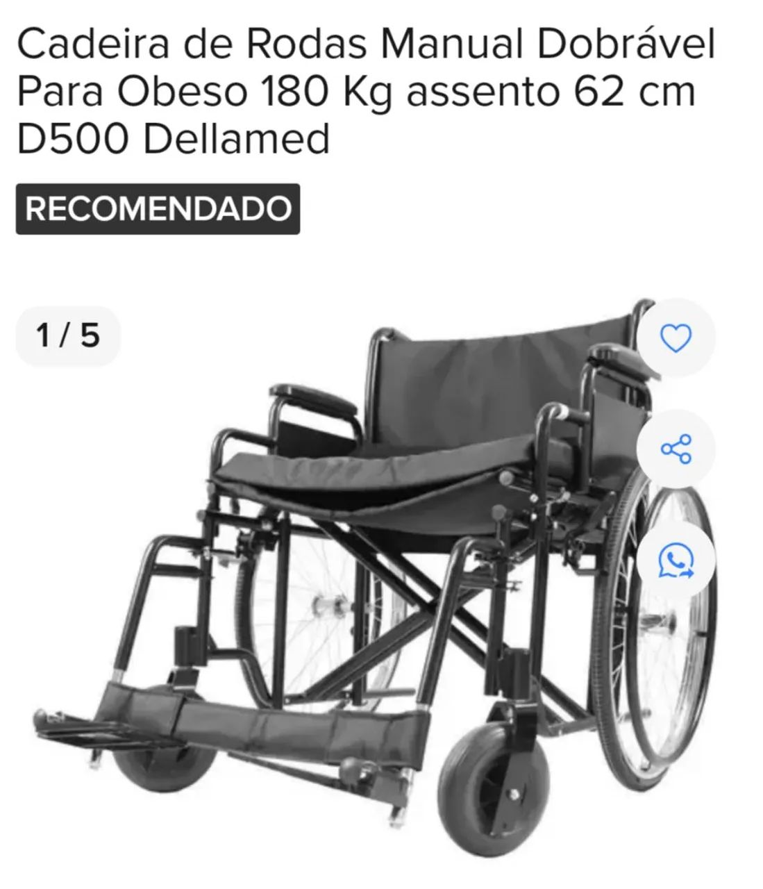 Cadeira de rodas plus size  - Foto 2