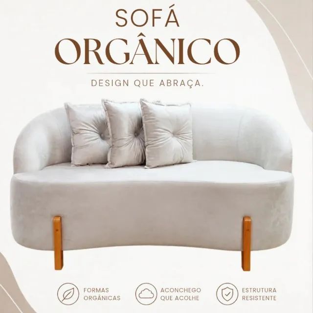 Sofá Lounge Feijão 165cm Veludo - Foto 3