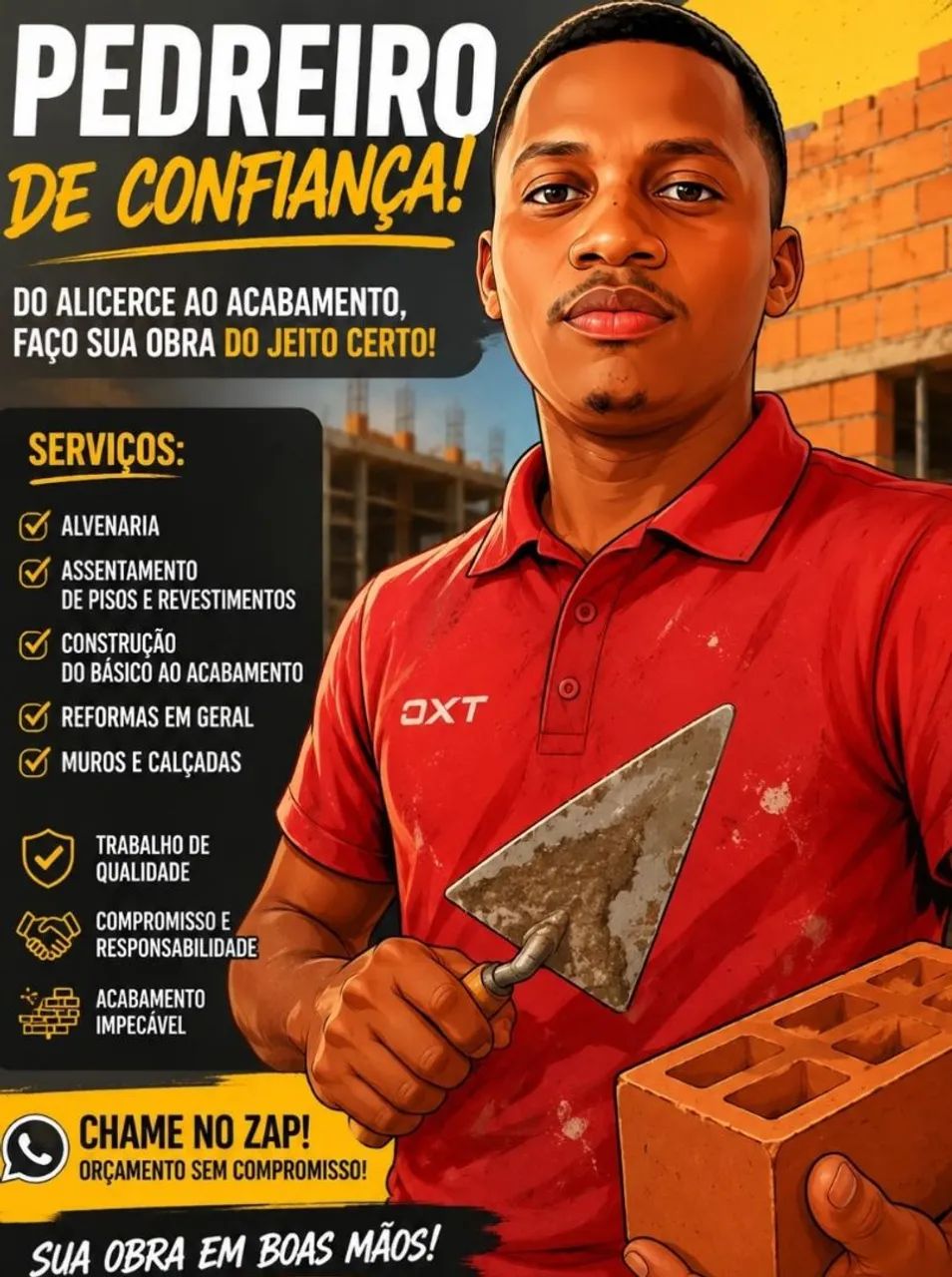 Construção da fundação ao  acabamento 