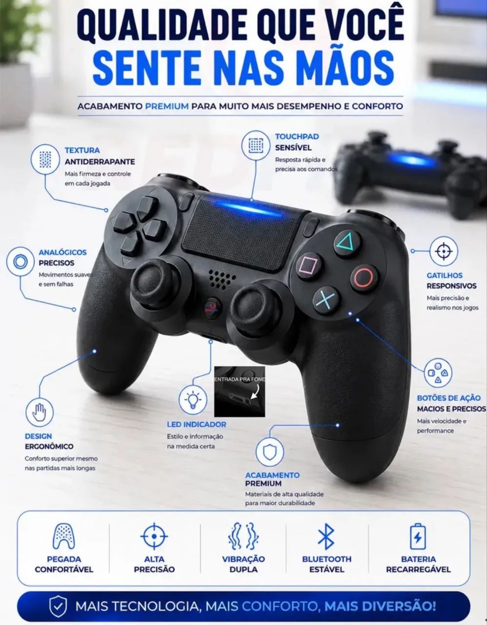 Controle PS4/PC - Foto 5