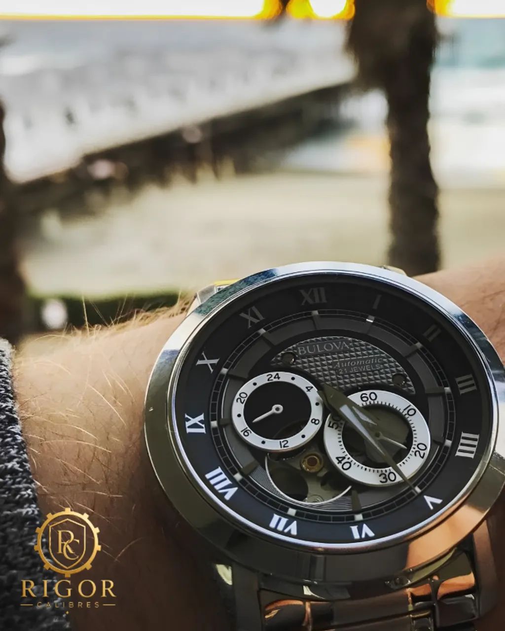 Relógio Masculino Bulova Classic 96A135: Automático, Open Heart, Aço, 43mm - Foto 4