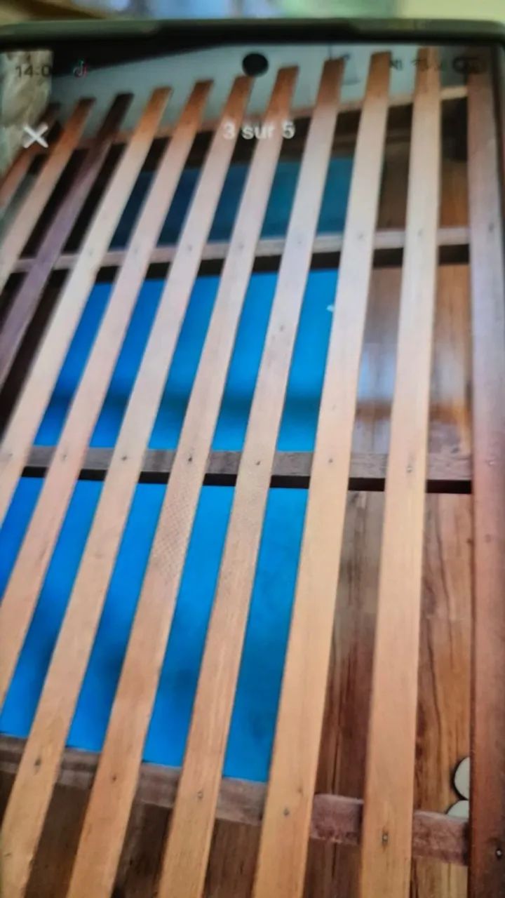 Cama casal de mogno, com colchão  - Foto 4
