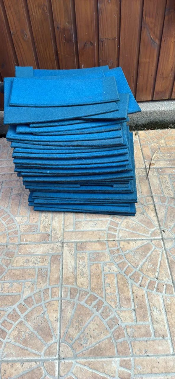 Piso borracha azul 