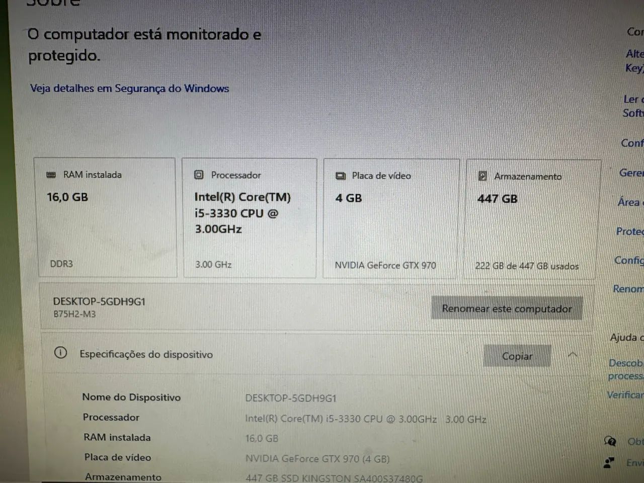 Pc gamer i5 + 16gb ram + gtx 970 - Foto 2