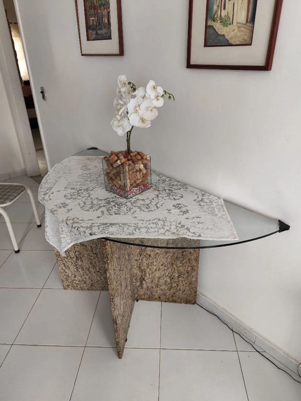 Mesa sala vidro e Pé Granito. - Foto 4