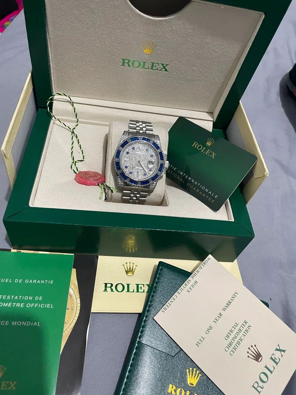 Rolex cravejado 